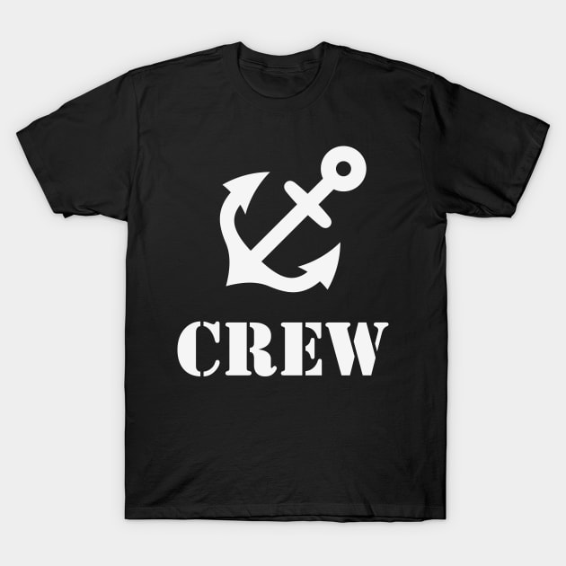 Crew (Anchor / Crew Complement / White) T-Shirt by MrFaulbaum